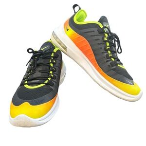 Nike Air Max Axis Premium Sunset Shoes Black Volt Orange AA2148-006 Mens Sz 8.5